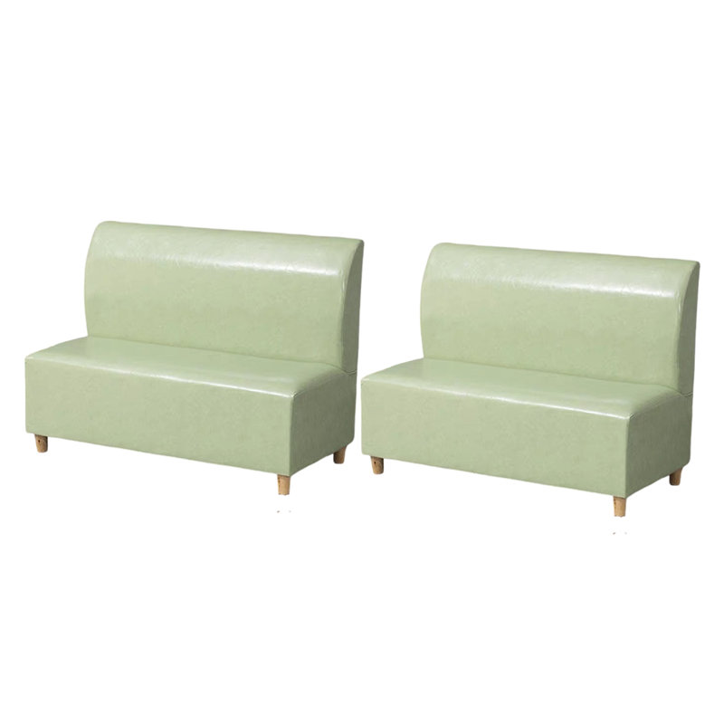 Banc rembourré en similicuir Kokitus, Vert clair