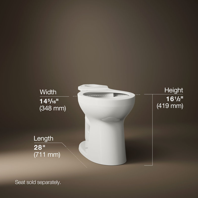 Highlineelongated Toilet Bowl, Biscuit