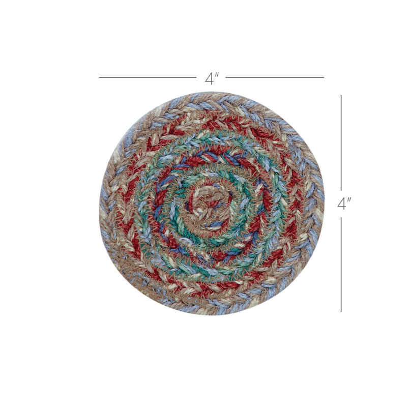 Ensemble de sous-verres en jute multi 6 6