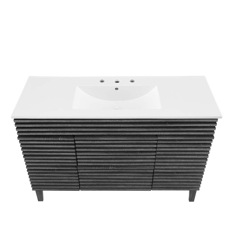 Meuble-lavabo simple 48 po Render, Gris anthracite