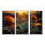 «Succulent Desert Cactus Field Burning Sunset» - ensemble d'art mural succulent-2070430352-2074678113