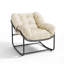 Fauteuil à bascule Papasan d'extérieur avec coussin moelleux, chaise berçante en osier en forme d'œuf pour terrasse, véranda, jardin, structure renforcée résistante aux intempéries-1514611707