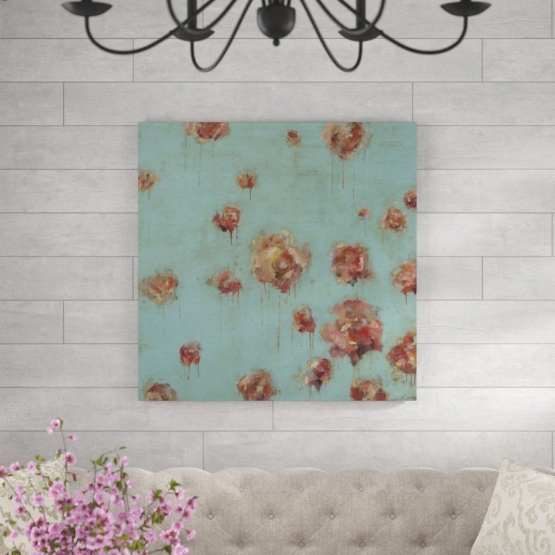 Fleurs sauvages II par Sarah Atkinson - Peinture, H 30 po x l 30 po x P 1,5 po, Extérieur