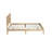 Queen Size Rubberwood Bed With Stylish Headboard And Robust Framework Oak White Charming Versatile Functionality