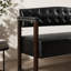 Banc de pièce, canapé de réception moderne de style Mid-Century 57,83 po avec dossier capitonné et garniture cloutée-765819946