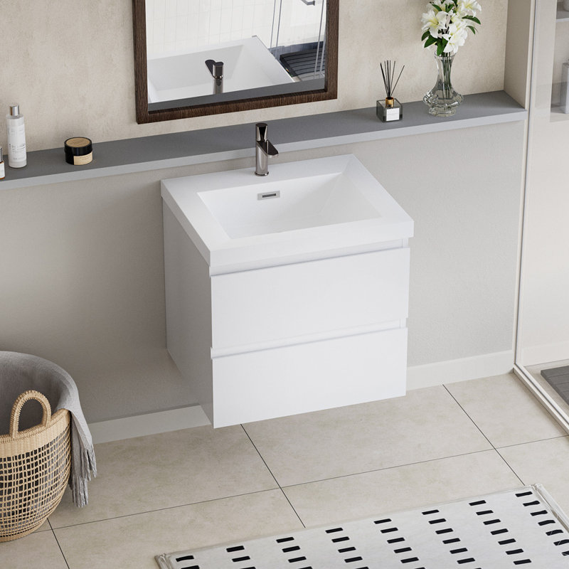 24" Floating Bathroom Vanity With Sink