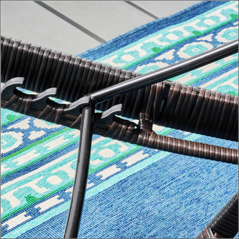 CHAISE EN PE WICKER, Brun multi