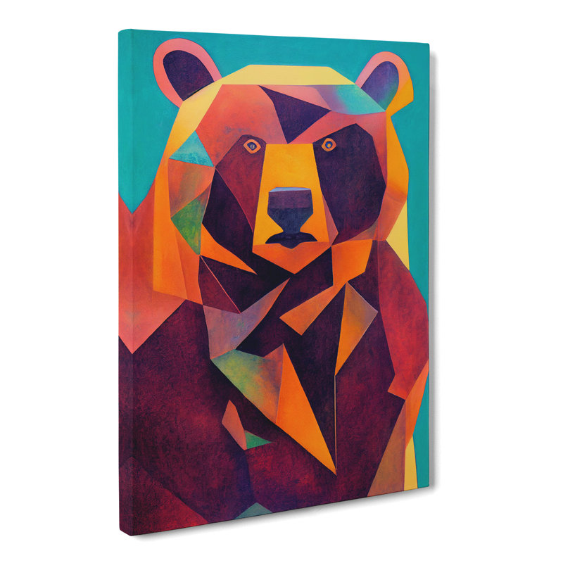 Bear Abstract - Wrapped Canvas, 60cm H x 40cm W x 3cm D