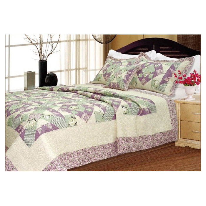 Cotton Patchwork Quilt, Twin