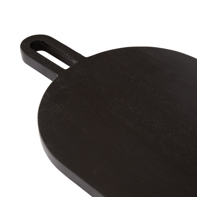 Solid Wood Capsule Serving Board, Black