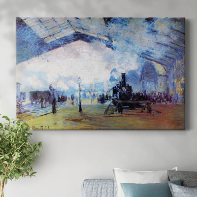 «Saint Lazare station in Paris» par Monet, galerie d'art sur toile tendue