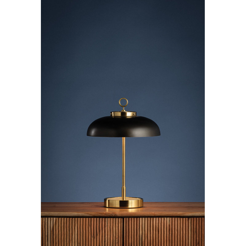 Hector Rechargeable Table Lamp in Aged Brass and Distressed Bronze