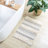 22X58" Grey Bath Rug With Woven Stripe, 0.5" Medium Pile, Machine Washable For Easy Maintenance, Non-Skid Backing, Style Bedroom Texture 22X58", Washable, Base, Soft-838244771