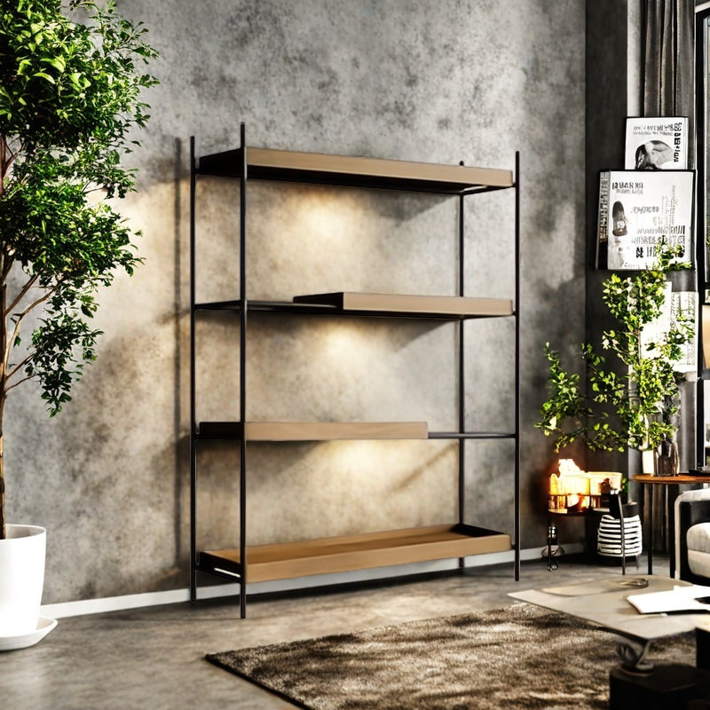 Une bibliothèque pratique pour le rangement, (4 tablettes) H 51,1 po x l 39,3 po x P 11,8 po