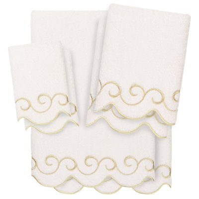  100% coton turc SIMPLICITY festonné ensemble de serviettes 6PC