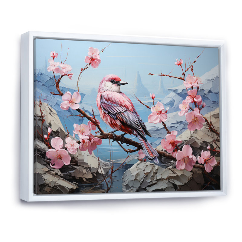 «Apple Blossom Awakening», reproduction d'art sur toile, Cadre flottant blanc, H 12 po x l 20 po x P 1 po