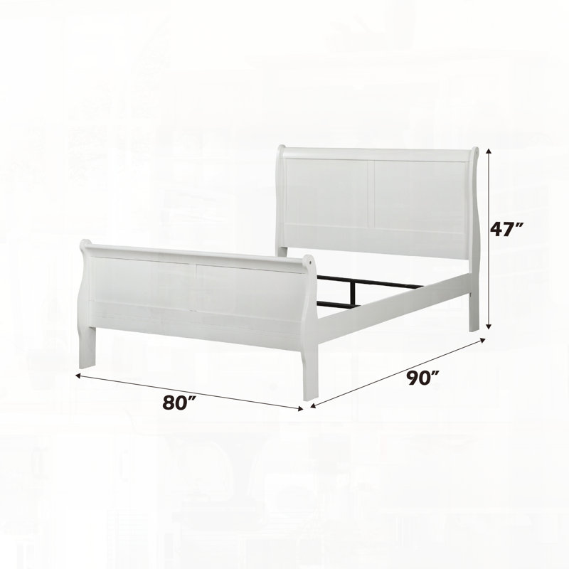 Louis Philippe Style 2PCS Bedroom Set, White