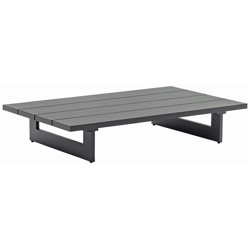 Rectangular Outdoor Coffee Table , 55 " W 32.5 " D, Dark Gray