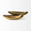 Ensemble de 2 bols décoratifs ovales en aluminium dorés