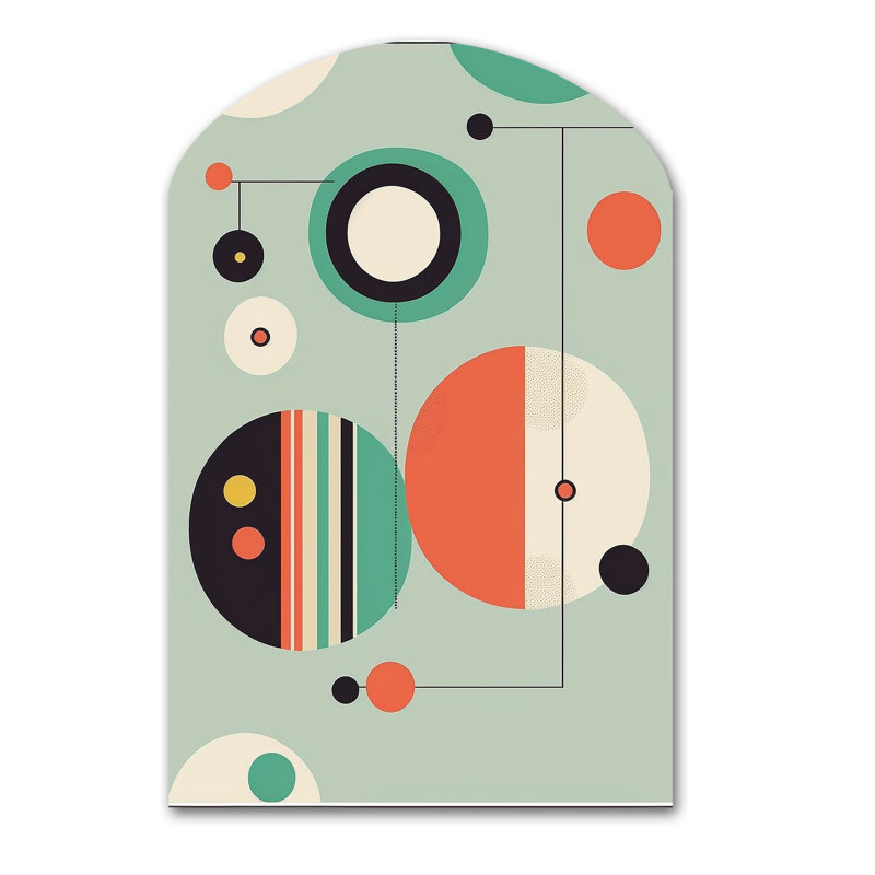 Art mural asymétrique Jolicia - Modern Midcentury, H 43 po x l 33 po