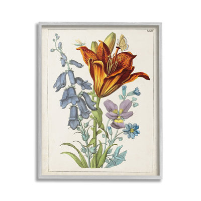 Insectes et fleurs rétro