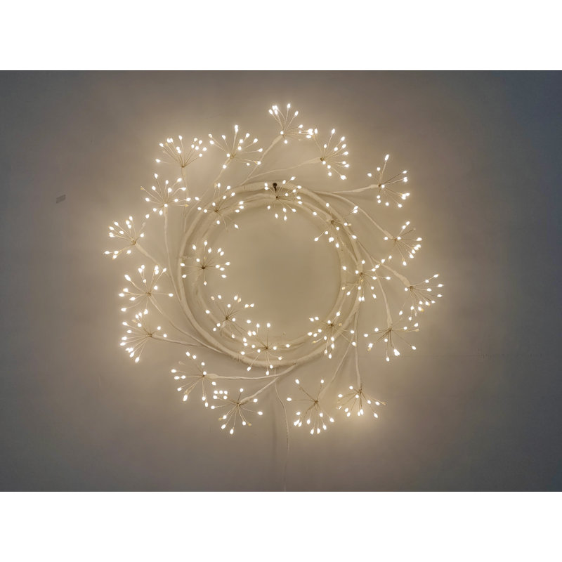 Décoration de Noël suspendue pour Noël 24 po DEL, Blanc