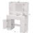Board Dressing Table With 6 Open Shelves For Bedroom White Efficient Cosmetics Storage