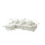 Canapé de coin en laine d'agneau blanche moelleuse de 129,8 pouces-241844426-241844439