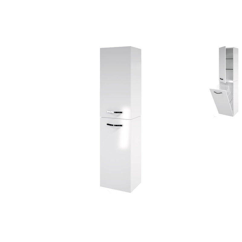 Arcisz Linen Cabinet, Left, Arctic White