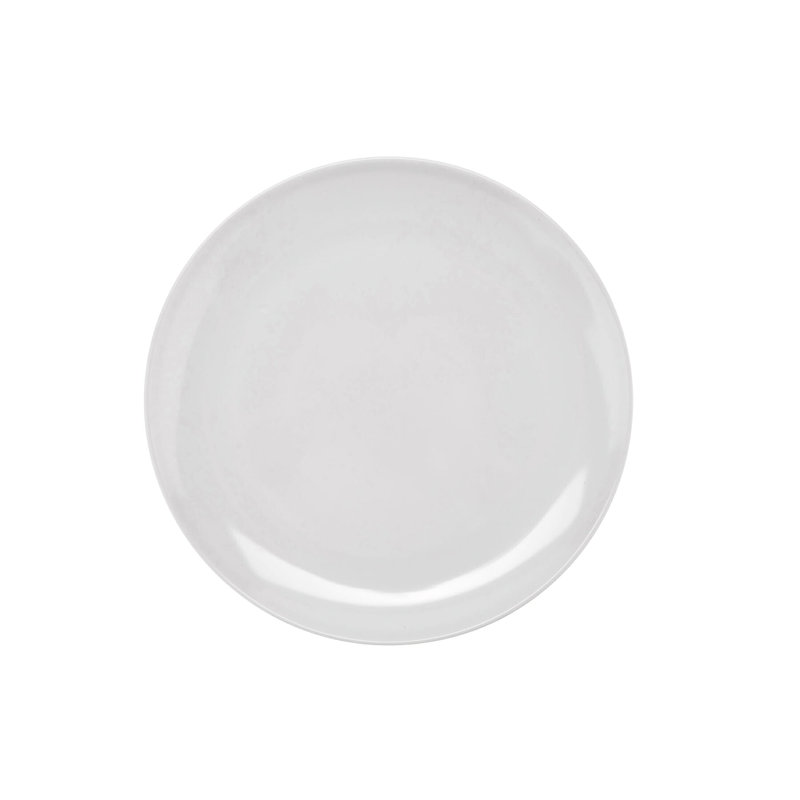 Ensemble de 12 assiettes coupées en mélamine de 10,5 po GET - blanc (ensemble de 12)