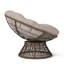 Chaise ergonomique en osier de 41,5 po avec pivot à 360 °, coussin épais, structure en fer-983124276