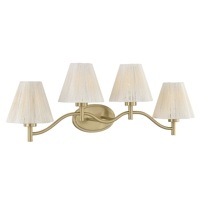 Rosa 2-Light Bathroom Vanity Light in Noble Brass by Breegan Jane, 4