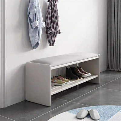35.4in Shoe Change Stool Shoe Storage Bench