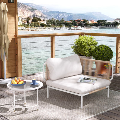 Imir Outdoor Patio Sectional with Cushions by Wrought Studio