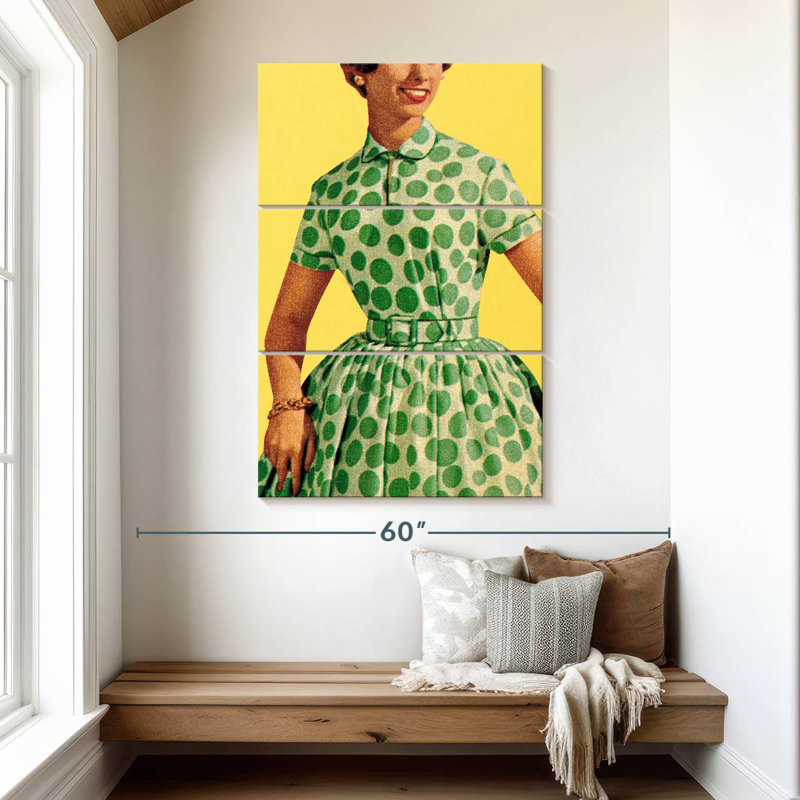 Sh Sholworth, femme en robe verte à pois