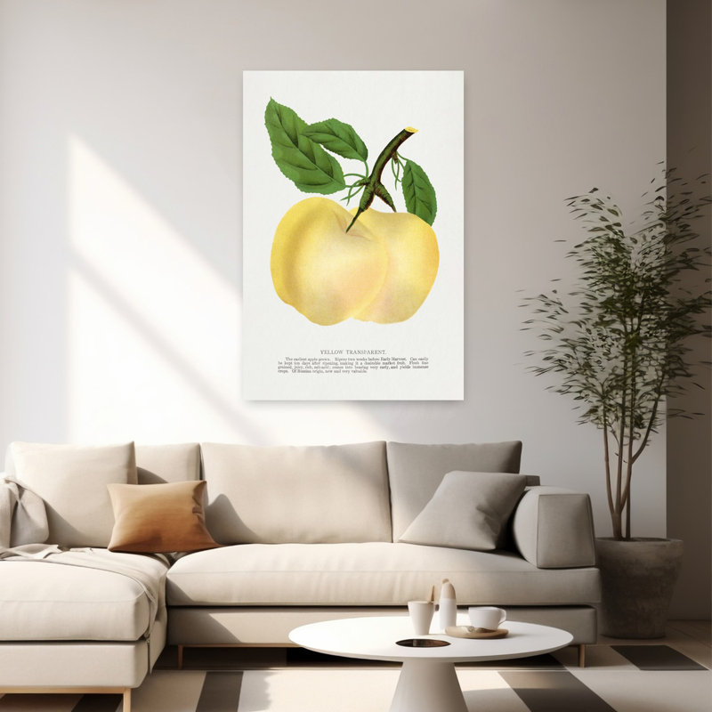 Art mural jaune sur fond jaune, H 60 po x l 40 po