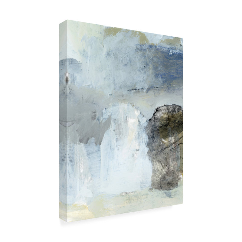 Art sur toile bleu bol hologué Dan, H 32 po x l 24 po