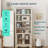 Kistner 72" Tall Bookcase With Tempered Glass Doors, 6 Shelf Large Storage Cabinet-128836392