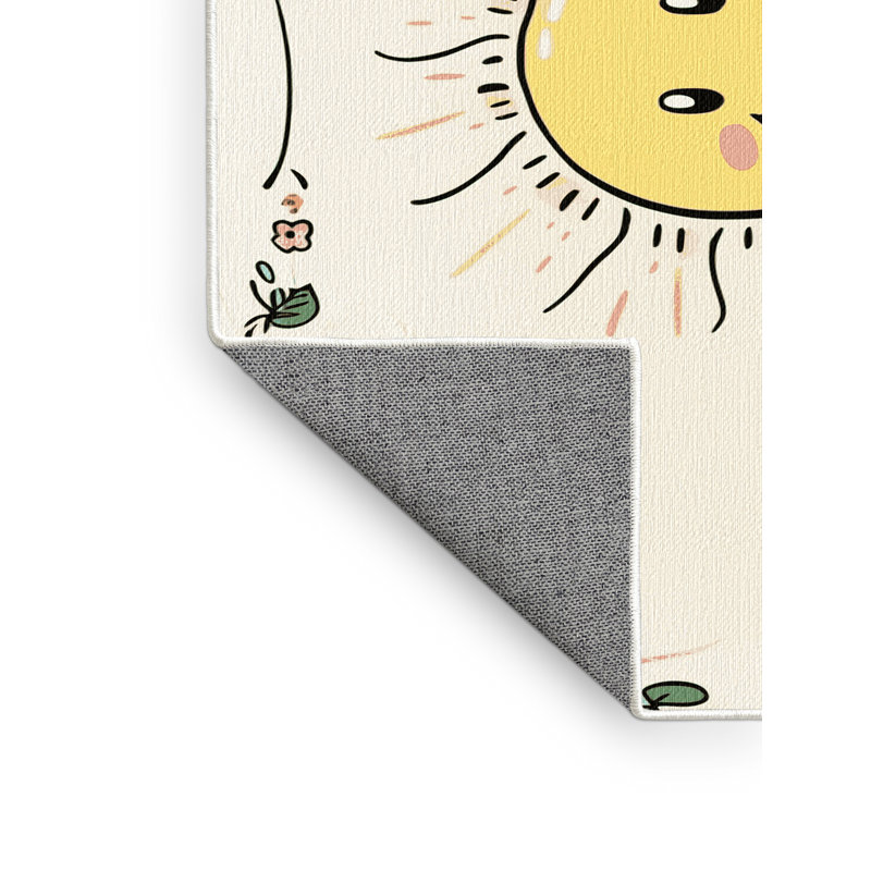 Tapis lavable pour enfant East Urban Home Sky Clouds_Sky002, Rectangulaire 2 pi x 3 pi