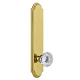 Grandeur Arc Tall Plate Privacy with Fontainebleau Crystal Door Knob