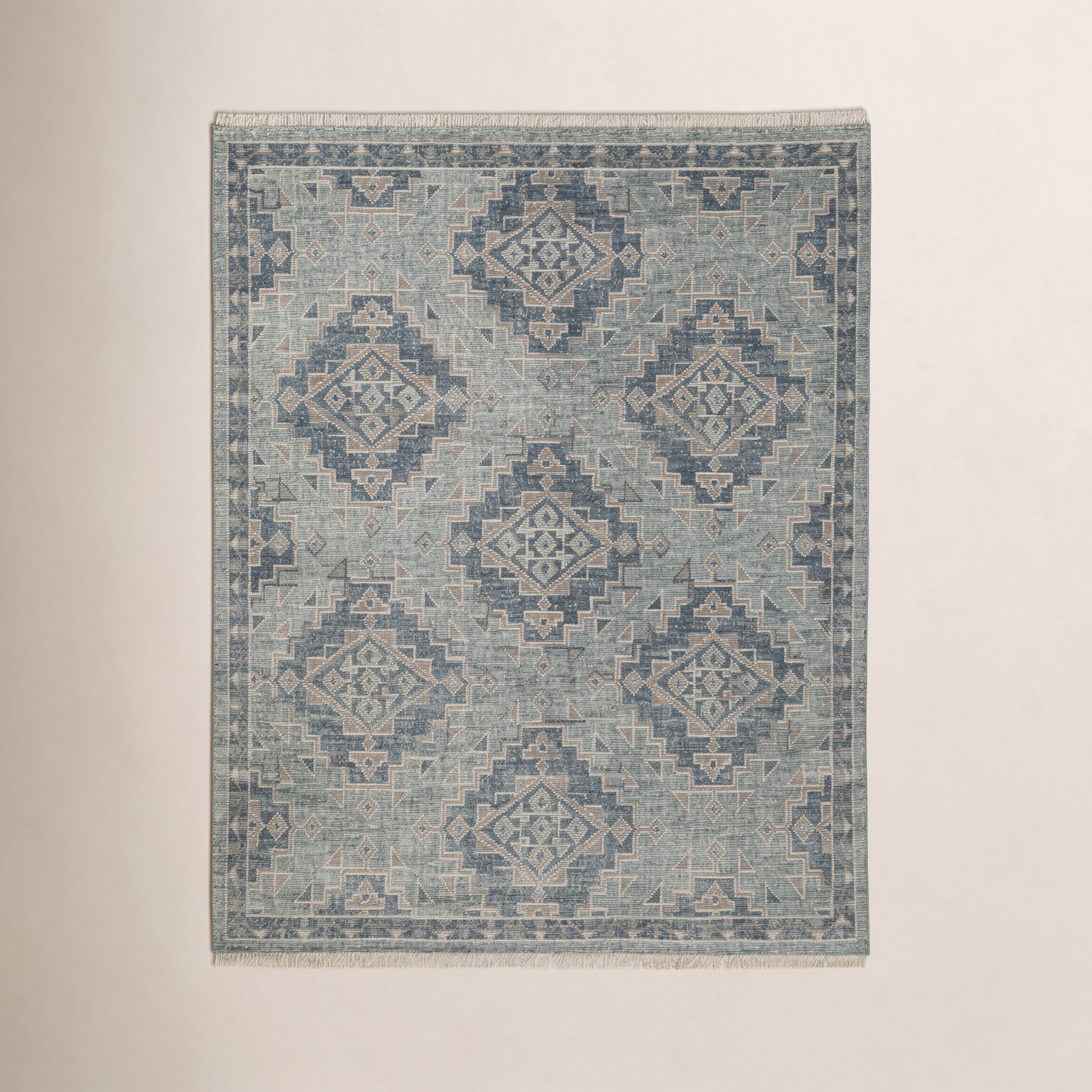 Maeve Hand-Knotted Geometric Wool Rug, Rectangle 7'9" x 9'9"