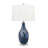 Sesto 29" Dark Blue & White Table Lamp with USB Port