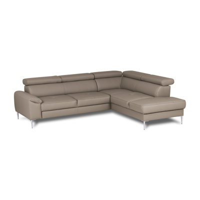 Camden Real Leather Corner Sofa with Pull-Out Bed, Storage & Adjustable Headrests
