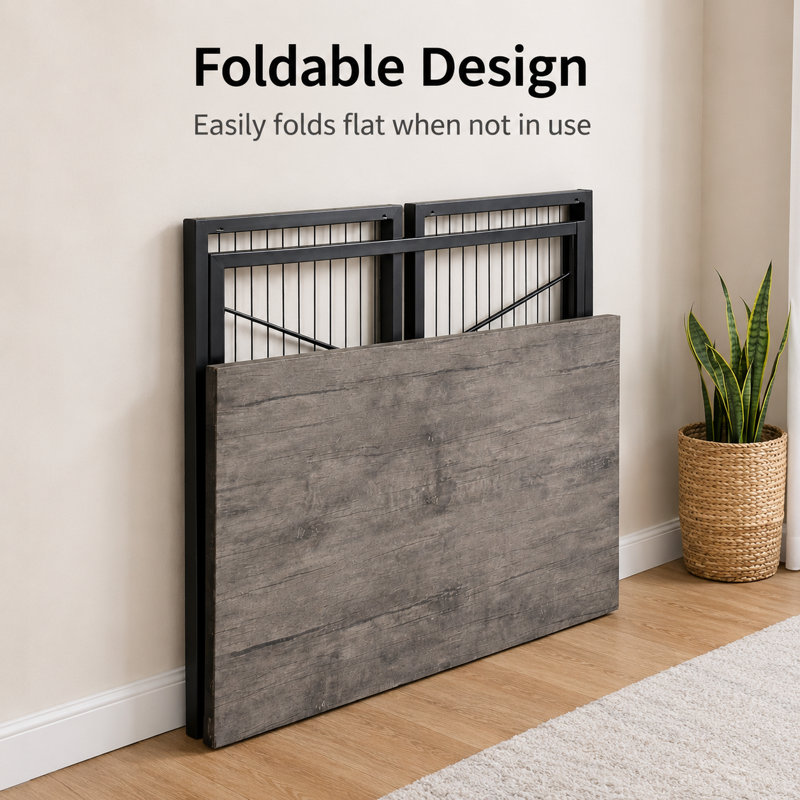 Table pliante Zynix | Design chêne gris