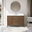 Ensemble de meuble-lavabo autoportant à simple cuve 48 po avec plateau en marbre Lavallon-105275170-105275168