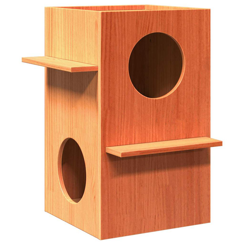 60cm H Cat Tree, Wax Brown