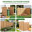 3-Panel Cedar Wood Air Conditioner Fence and Outdoor Privacy Screen with Metal Ground Stakes, 32" W x 38" H per Panel-118302025