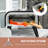 Outsunny Steel Countertop Charcoal Pizza Oven,wood
