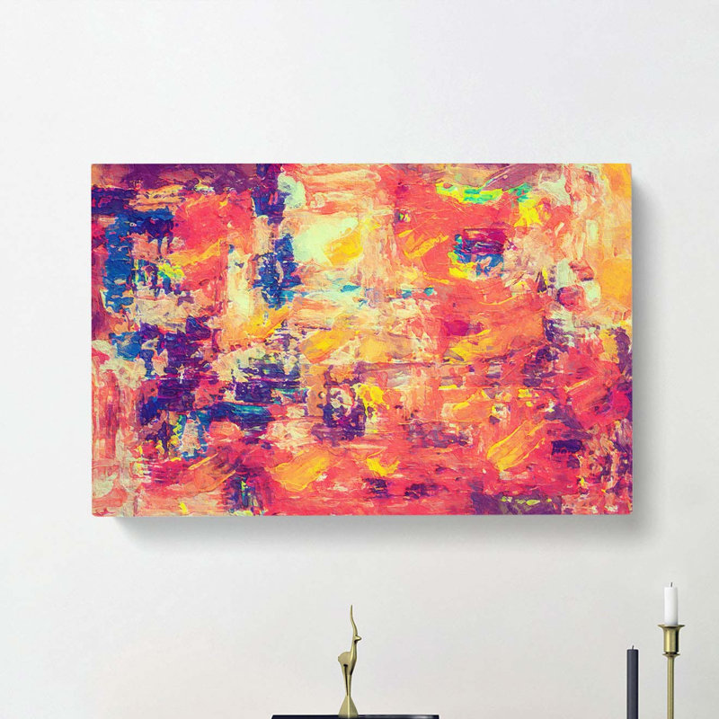 Abstract Art Painting Vol.418 by S.Johnson - Wrapped Canvas Painting, 35cm H x 50cm W x 3cm D