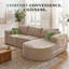 3 Seater Fabric Corner Sectional-128842362-128842363